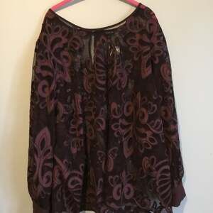 NWT Torrid Blouse Purple Mesh Lace Floral Overlay Top plus 5xl